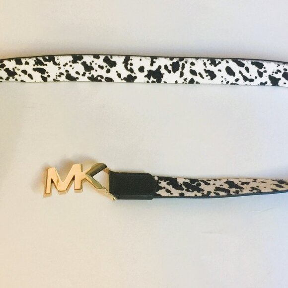 MICHAEL KORS LEOPARD CALF FUR BELT- SIZE LARGE - Picture 2 of 4